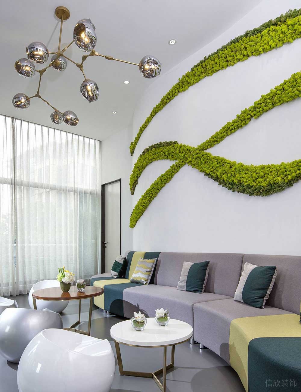 現(xiàn)代風(fēng)格商務(wù)辦公空間接待室裝修圖