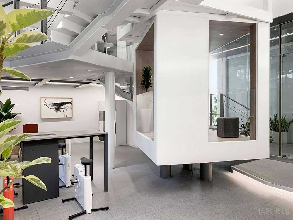 現(xiàn)代工業(yè)風商務辦公空間多功能辦公廳裝修圖