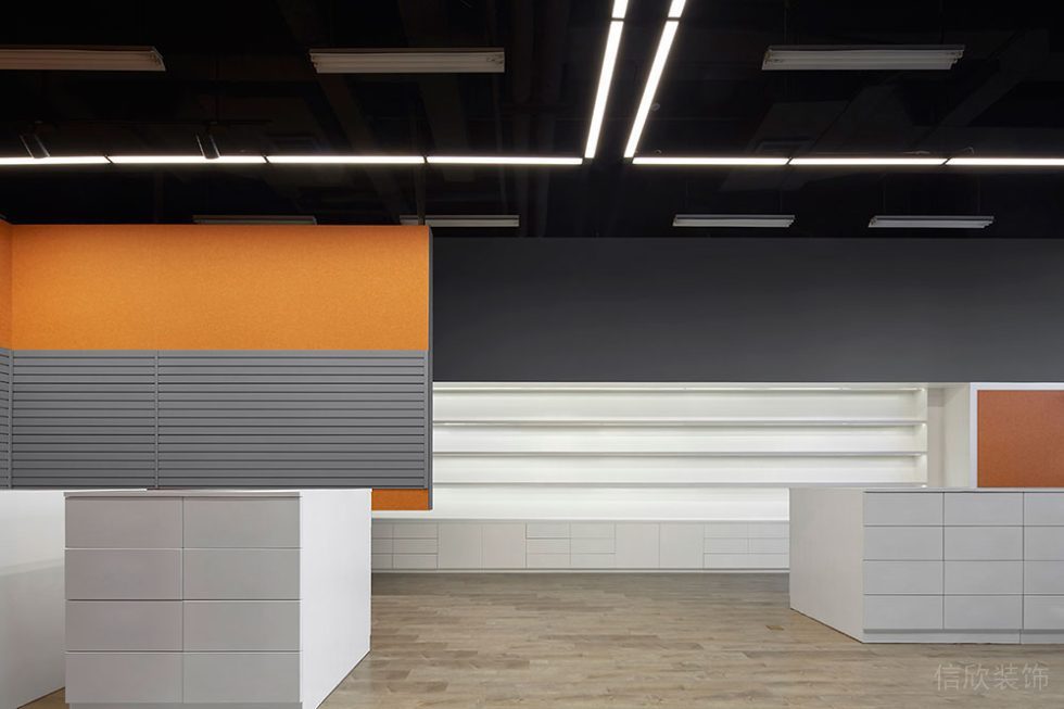 現(xiàn)代工業(yè)風商務辦公空間資料室裝修圖