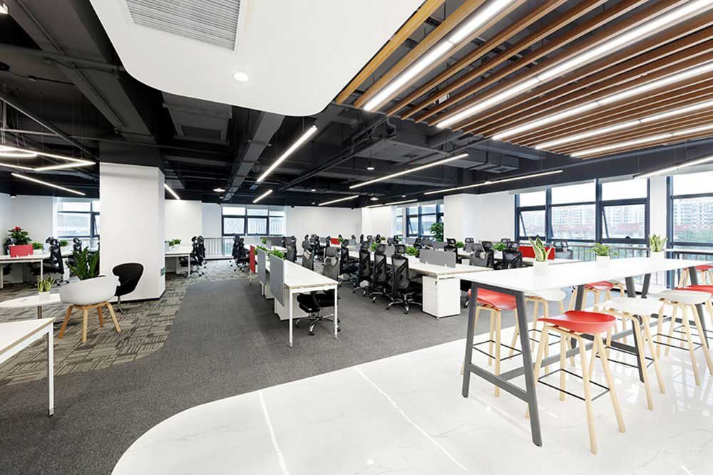 現(xiàn)代工業(yè)風商務辦公室辦公區(qū)設(shè)計裝修圖