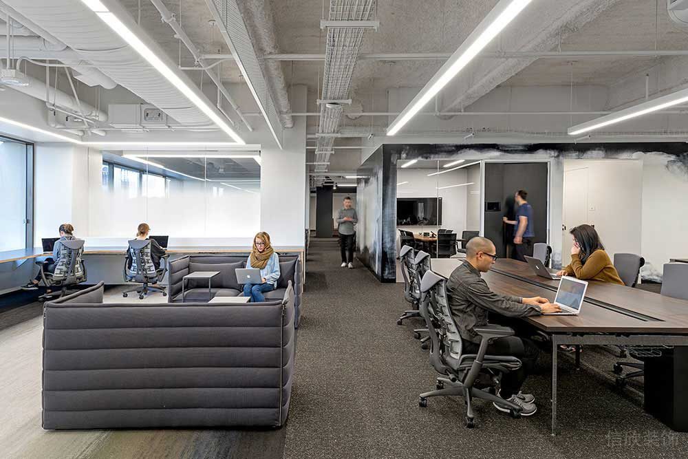 現(xiàn)代工業(yè)風商務辦公室多功能辦公區(qū)空間設(shè)計裝修圖