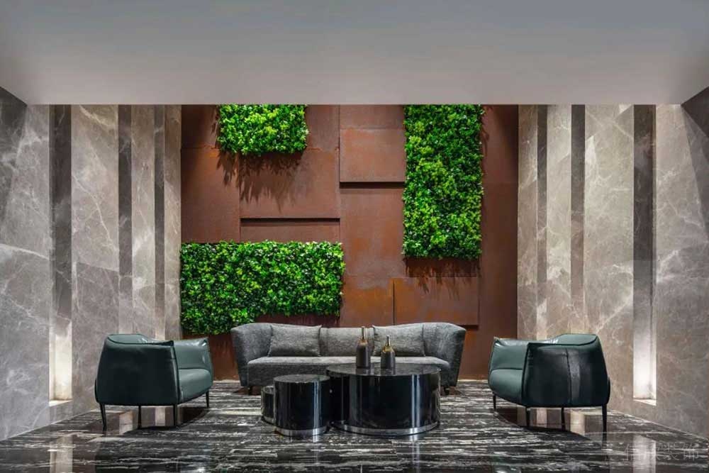 現(xiàn)代工業(yè)風商務辦公室接待區(qū)設(shè)計裝修圖