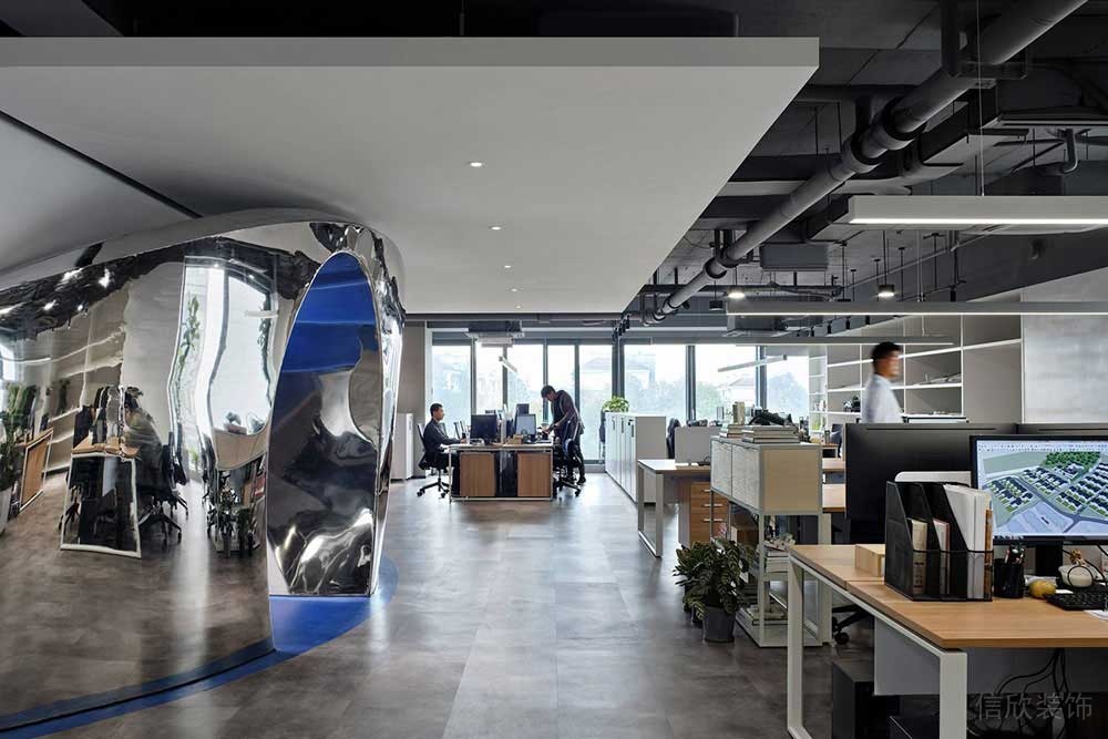 現(xiàn)代工業(yè)風商務辦公室業(yè)務辦公區(qū)設(shè)計裝修圖