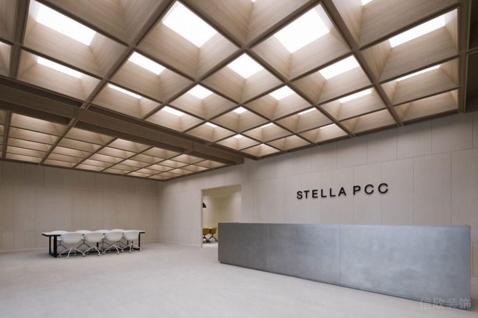 現(xiàn)代簡約風(fēng)辦公室接待大廳裝修圖