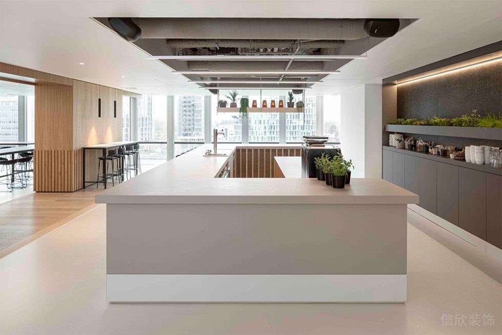 現(xiàn)代簡約風(fēng)格辦公空間茶水休閑廳設(shè)計(jì)裝修圖