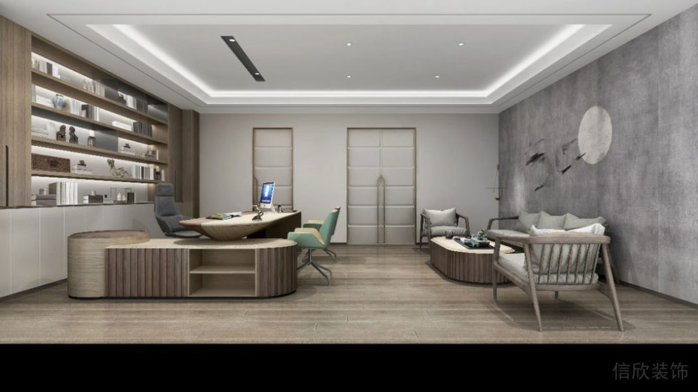 現(xiàn)代簡約風(fēng)格董事長辦公室設(shè)計裝修圖