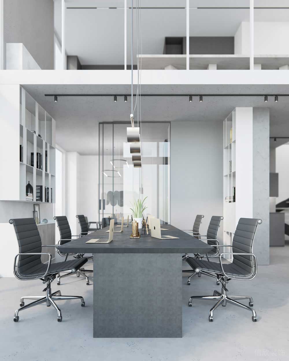 現(xiàn)代簡約風(fēng)格商務(wù)辦公室設(shè)計(jì)裝修圖