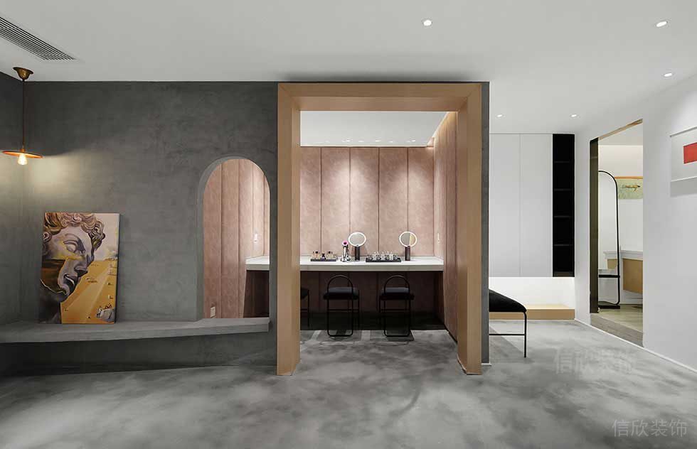 現代風格的皮膚管理中心化妝間裝修設計 現代風格的皮膚管理中心化妝間裝修設計