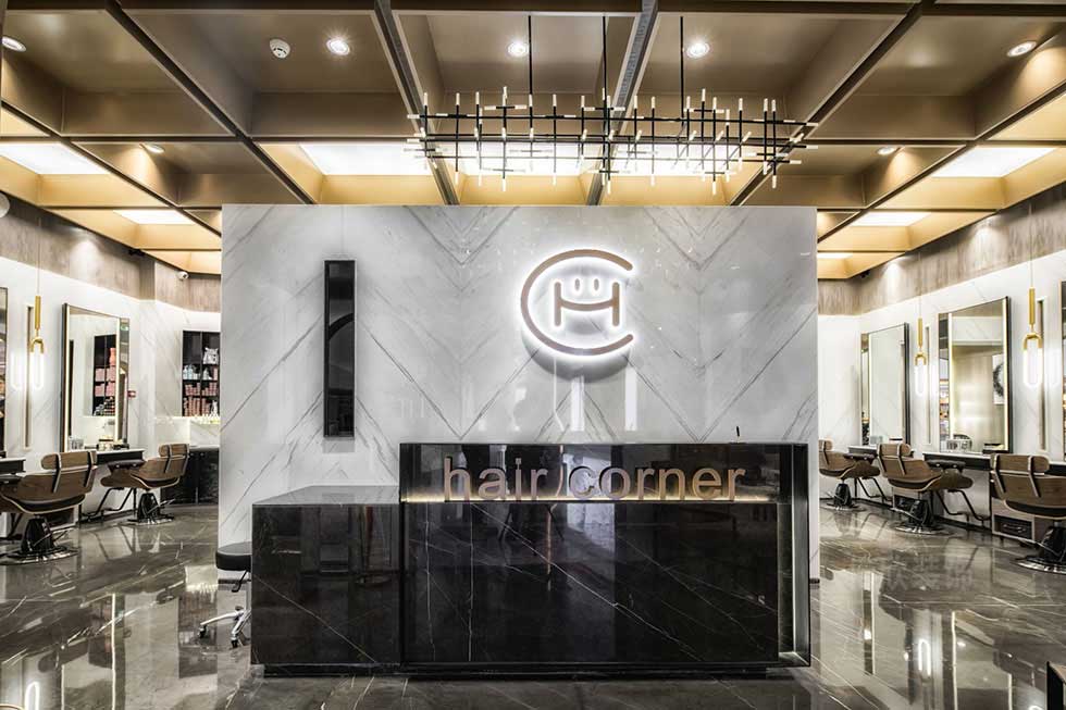 深圳hair Corner美髮沙龍前臺裝修設計 深圳hair Corner美髮沙龍前臺裝修設計