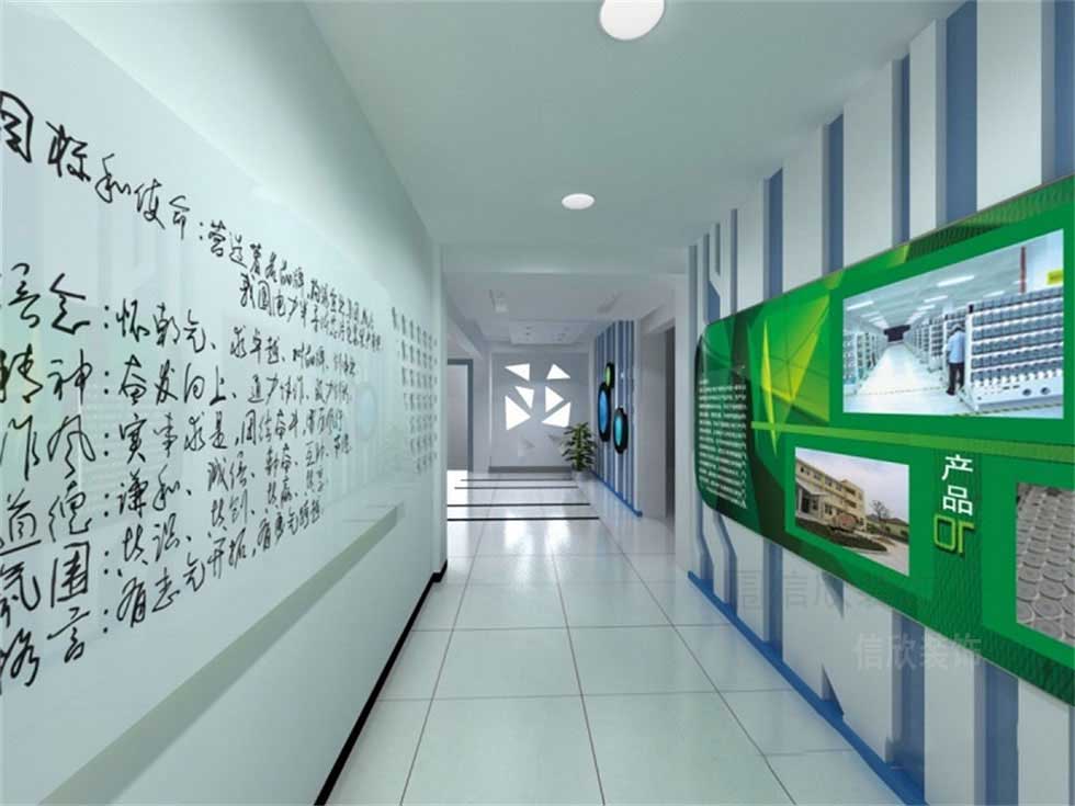 電子公司企業展廳走廊裝修設計 電子公司企業展廳走廊裝修設計