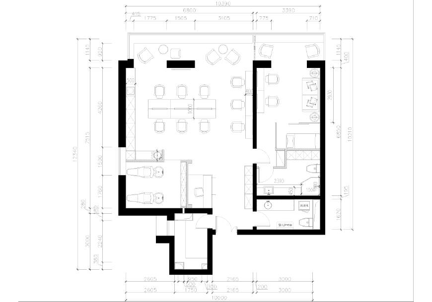 90平米北歐美發(fā)店裝修設(shè)計(jì)平面布置圖 90平米北歐美發(fā)店裝修設(shè)計(jì)平面布置圖