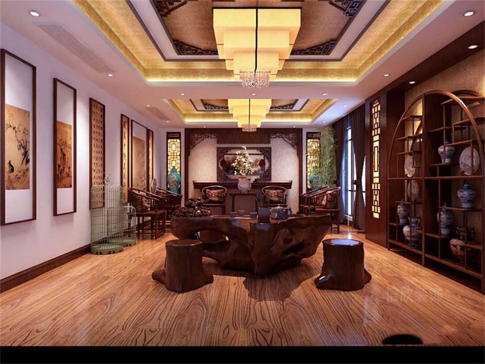 中式古玩字畫展廳包間裝修設計 中式古玩字畫展廳包間裝修設計