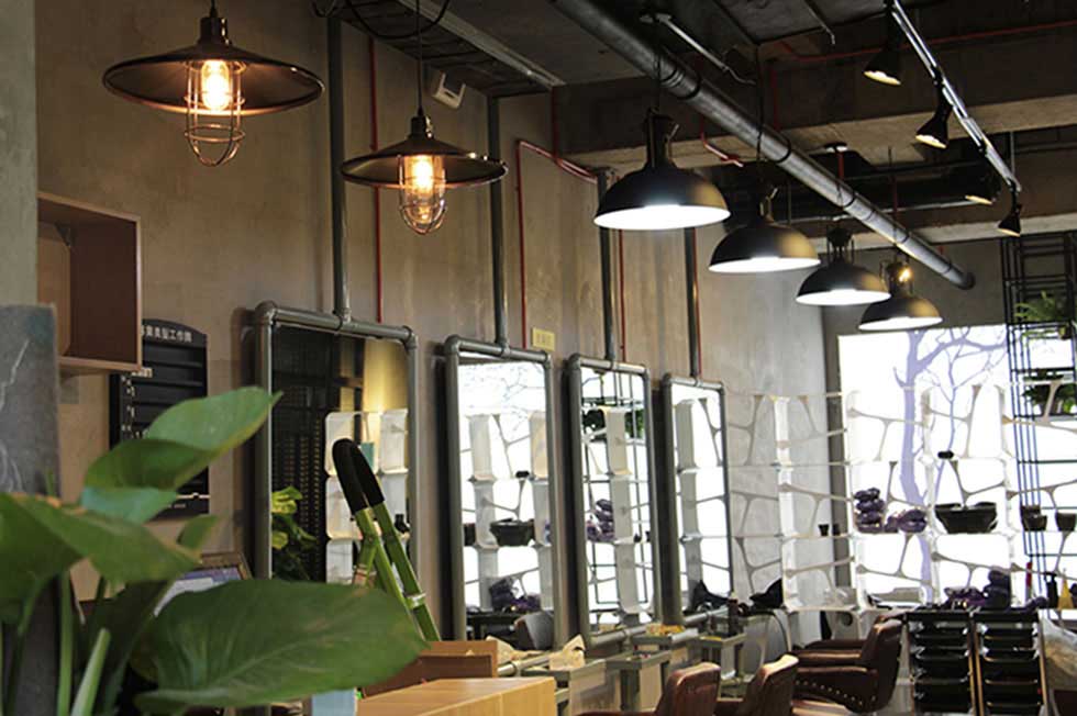 深圳龍崗美發(fā)店大廳裝修設(shè)計(jì)