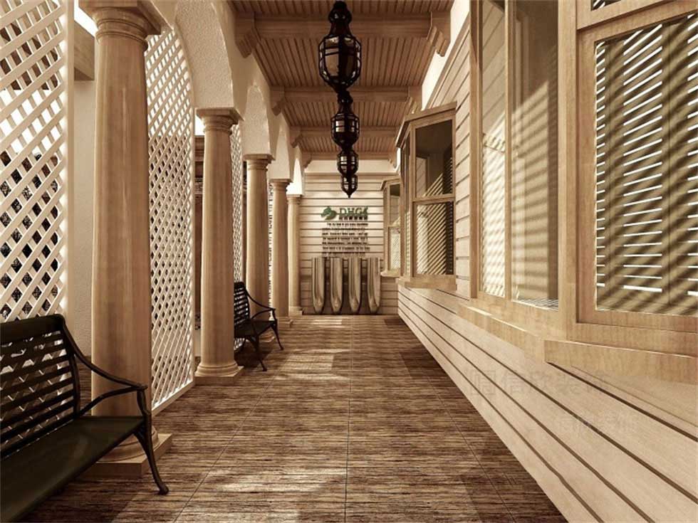 實木制品展廳走廊裝修設計 實木制品展廳走廊裝修設計