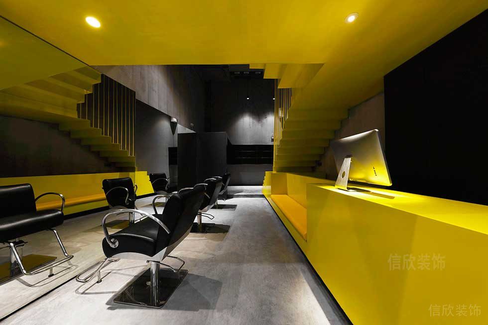 深圳鹽田工業(yè)風美發(fā)店大廳裝修設計 深圳鹽田工業(yè)風美發(fā)店大廳裝修設計