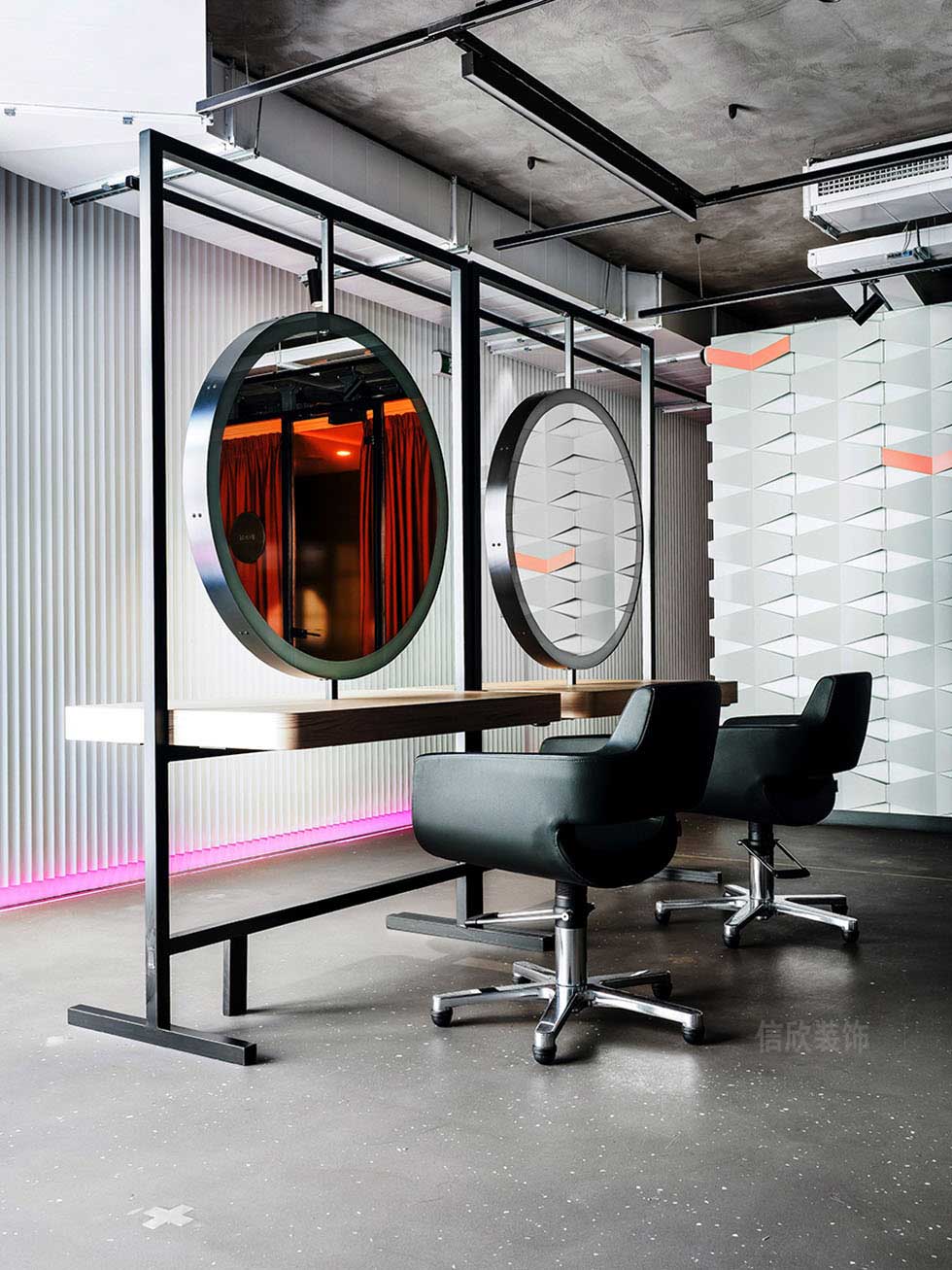 深圳南山工業風美容美發沙龍造型區裝修案例 深圳南山工業風美容美發沙龍造型區裝修案例