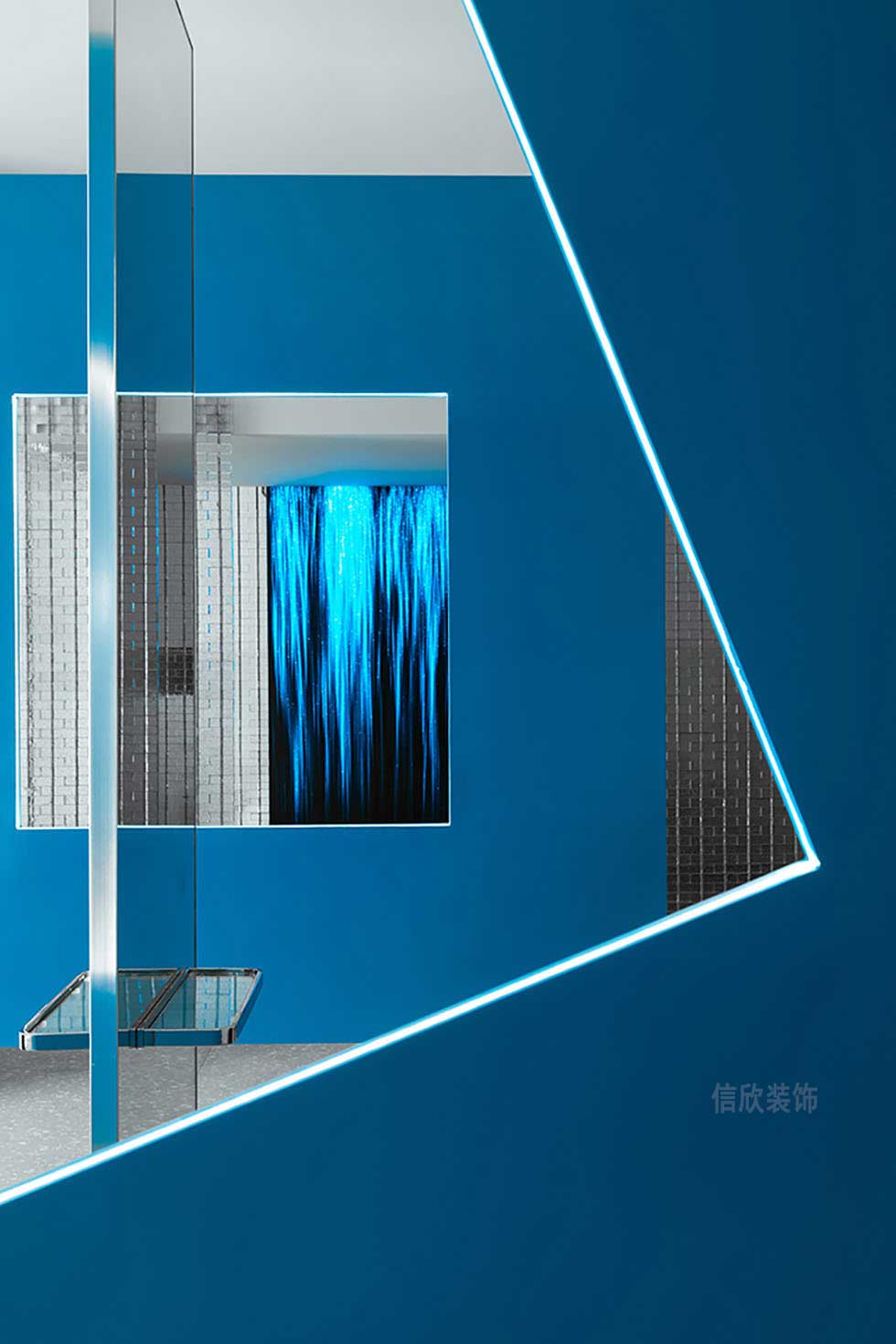 深圳福田藍(lán)色的美發(fā)會所裝修設(shè)計 深圳福田藍(lán)色的美發(fā)會所裝修設(shè)計