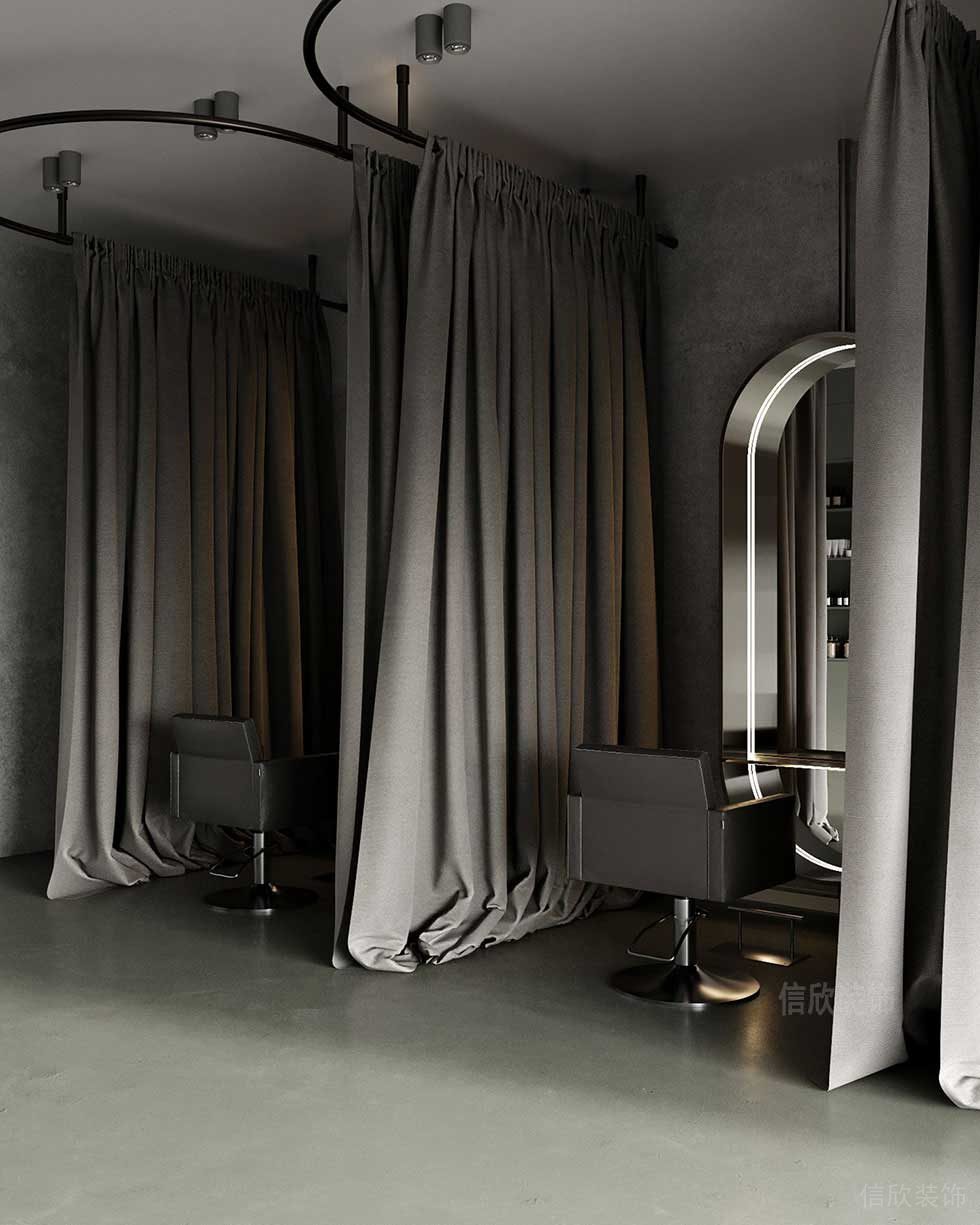 深圳龍崗北歐輕奢美發店造型區裝修設計 深圳龍崗北歐輕奢美發店造型區裝修設計