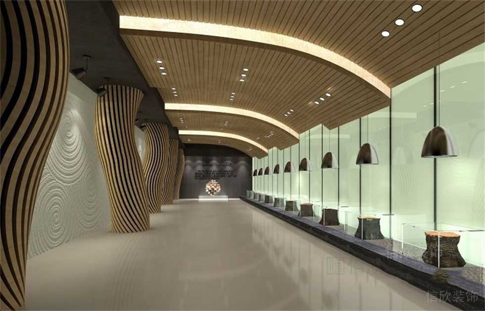 木業企業產品展廳木文化長廊裝修設計 木業企業產品展廳木文化長廊裝修設計