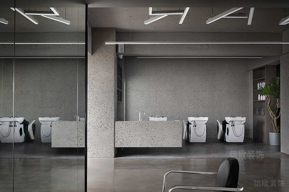 現代工業風理發店大廳裝修設計 現代工業風理發店大廳裝修設計