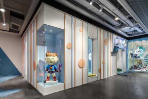 兒童培訓機構藝術教育興趣裝修pvc地板效果圖波點墻體裝修效果