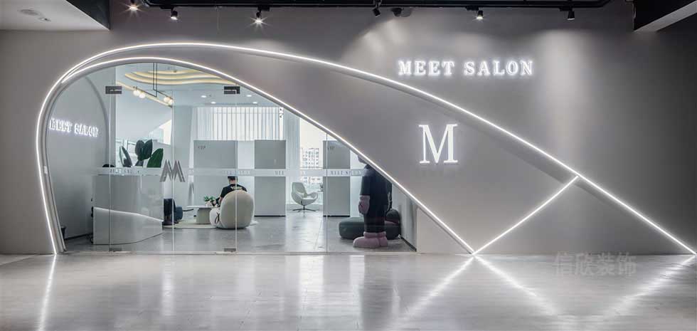 深圳大型高端美發(fā)沙龍門頭裝修設計 深圳大型高端美發(fā)沙龍門頭裝修設計