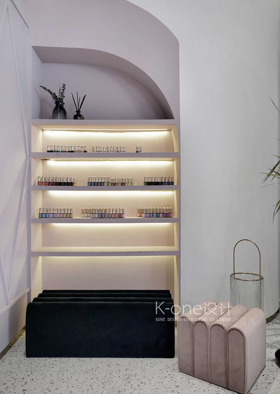 優雅的美容美發店裝修美甲區裝修設計 優雅的美容美發店裝修美甲區裝修設計