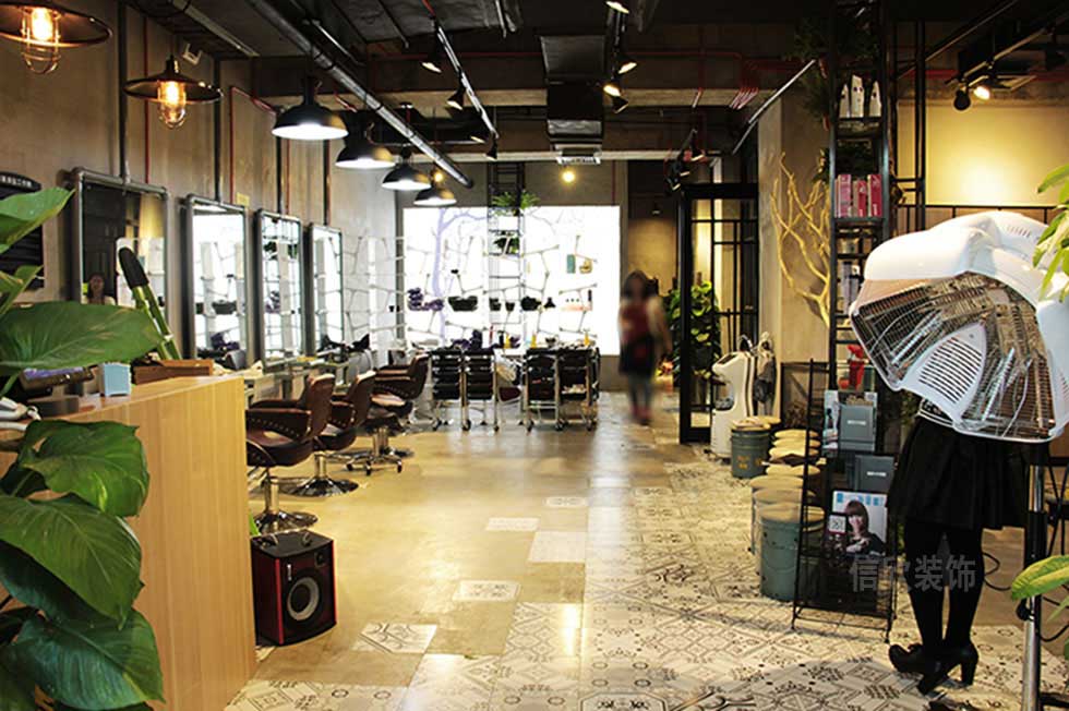 深圳龍崗美發(fā)店大廳裝修設(shè)計(jì)
