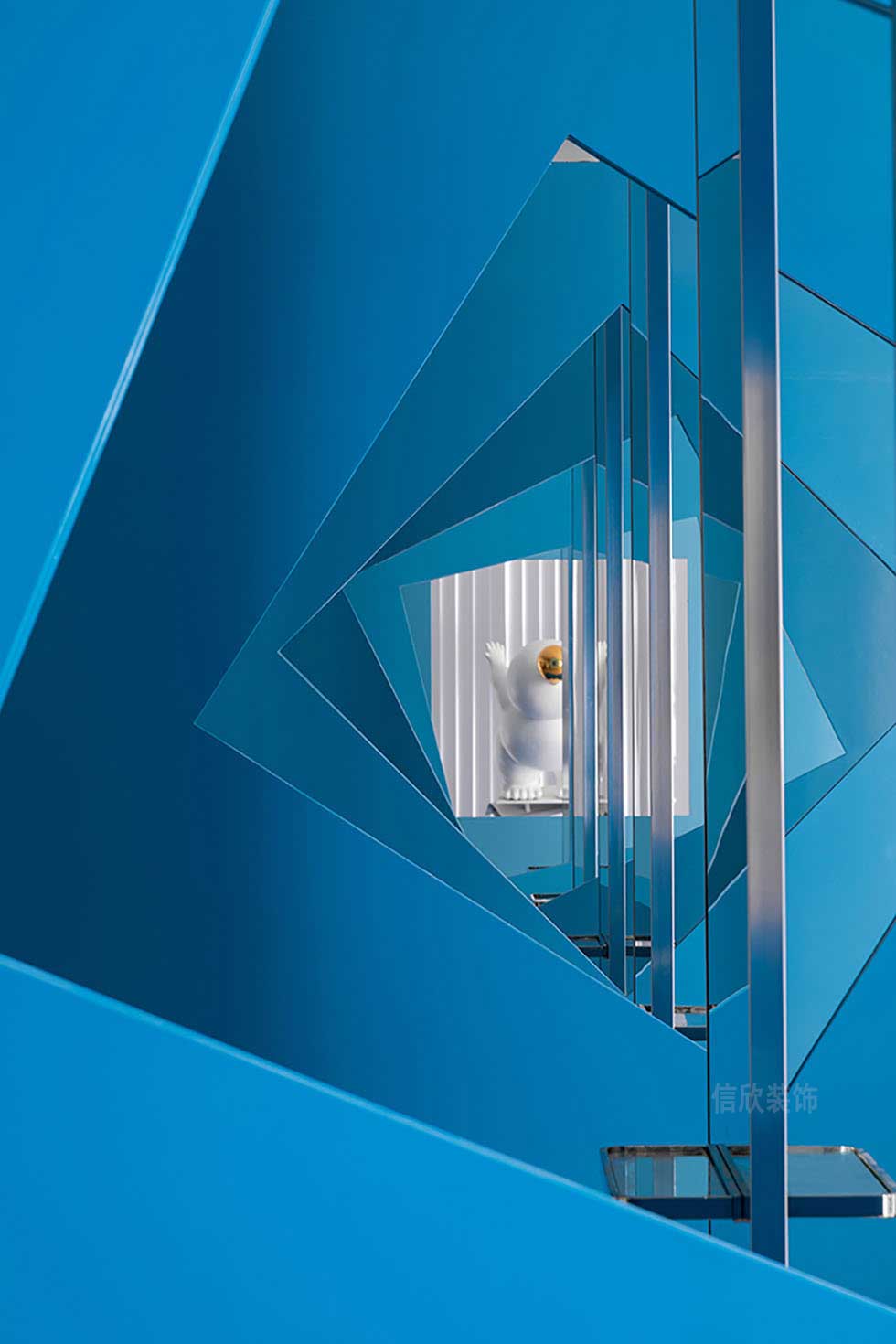 深圳福田藍(lán)色的美發(fā)會所裝修設(shè)計 深圳福田藍(lán)色的美發(fā)會所裝修設(shè)計