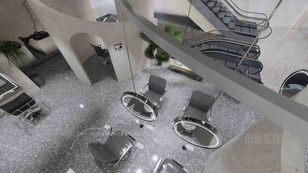 深圳I iCare美發沙龍金屬吊燈裝修設計 深圳I iCare美發沙龍金屬吊燈裝修設計