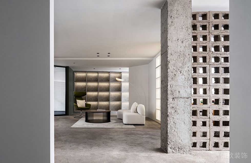 工業風墻體鏤空設計圖工業風裝修大廳效果