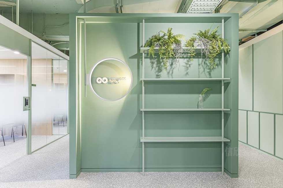 北歐風(fēng)格辦公室過道空間藝術(shù)裝飾層架形象墻設(shè)計(jì)圖