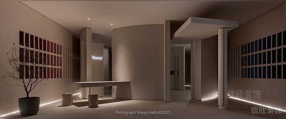 簡約風木質(zhì)效果圖墻體形象版裝修現(xiàn)代辦公室裝修