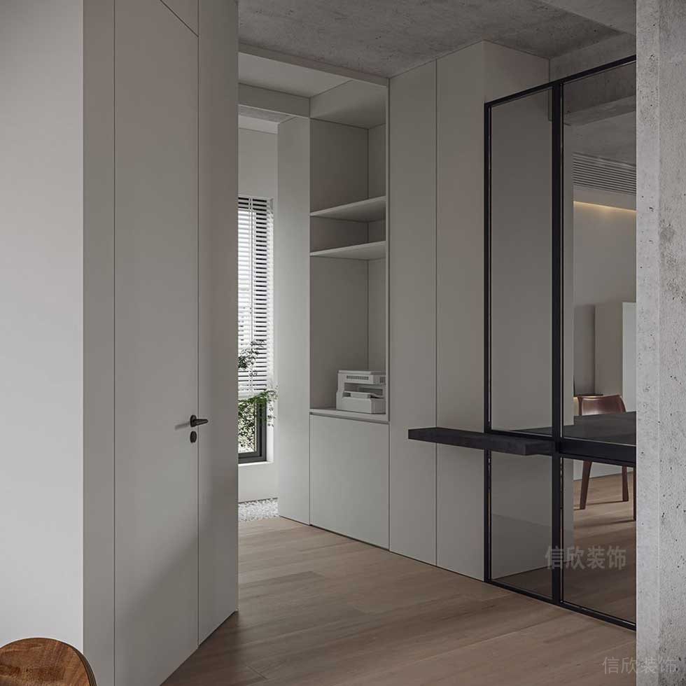 簡約風格辦公室打印區(qū)效果圖