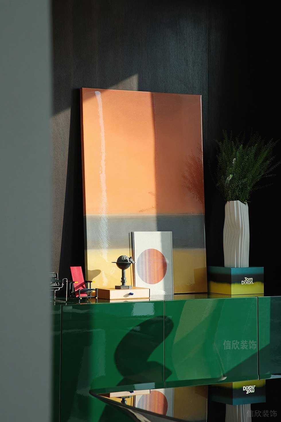 現(xiàn)代北歐風(fēng)辦公室玄關(guān)藝術(shù)陳設(shè)效果圖