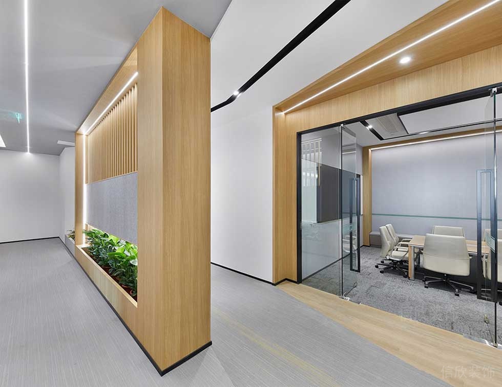 現(xiàn)代北歐風(fēng)辦公室走廊裝修圖