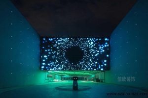 現(xiàn)代風(fēng)格辦公空間多媒體展廳效果圖