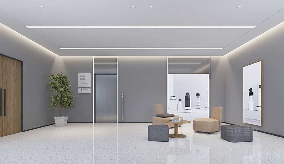 現(xiàn)代風(fēng)格辦公室電梯廳裝修圖