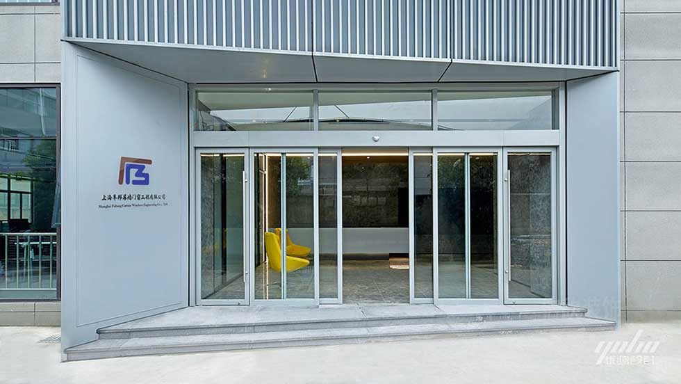 現代風格辦公室入口門頭形象效果圖