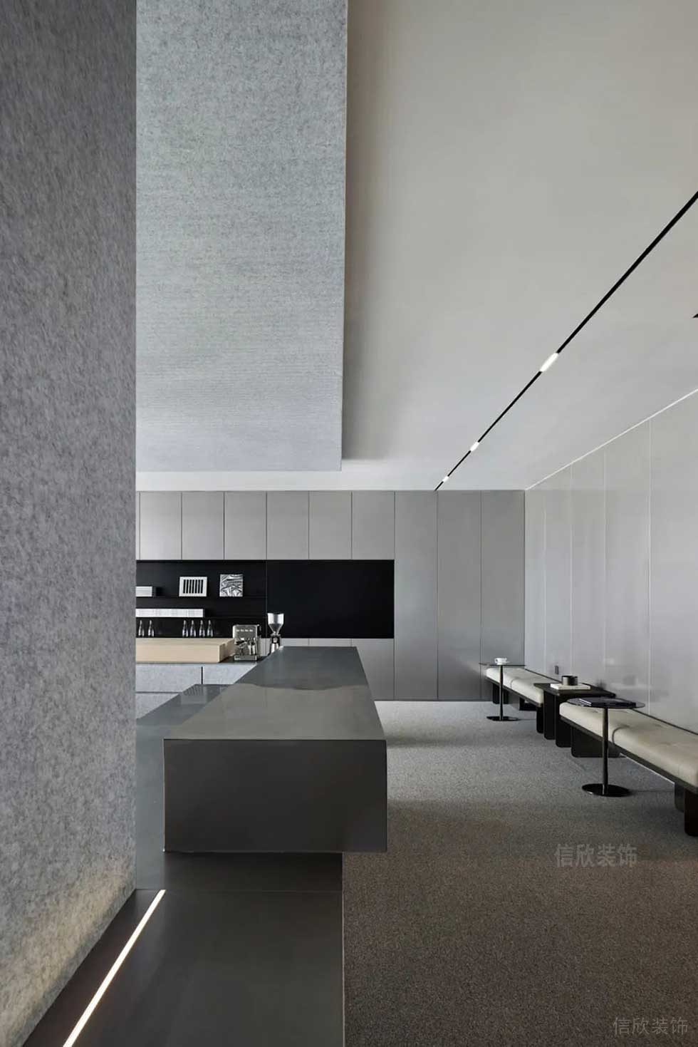 現(xiàn)代簡約風格辦公空間水吧休閑廳裝修圖