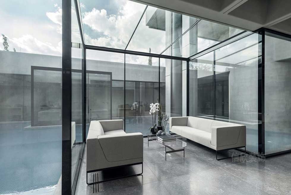 現(xiàn)代簡約風(fēng)格辦公室會客接待區(qū)裝修圖