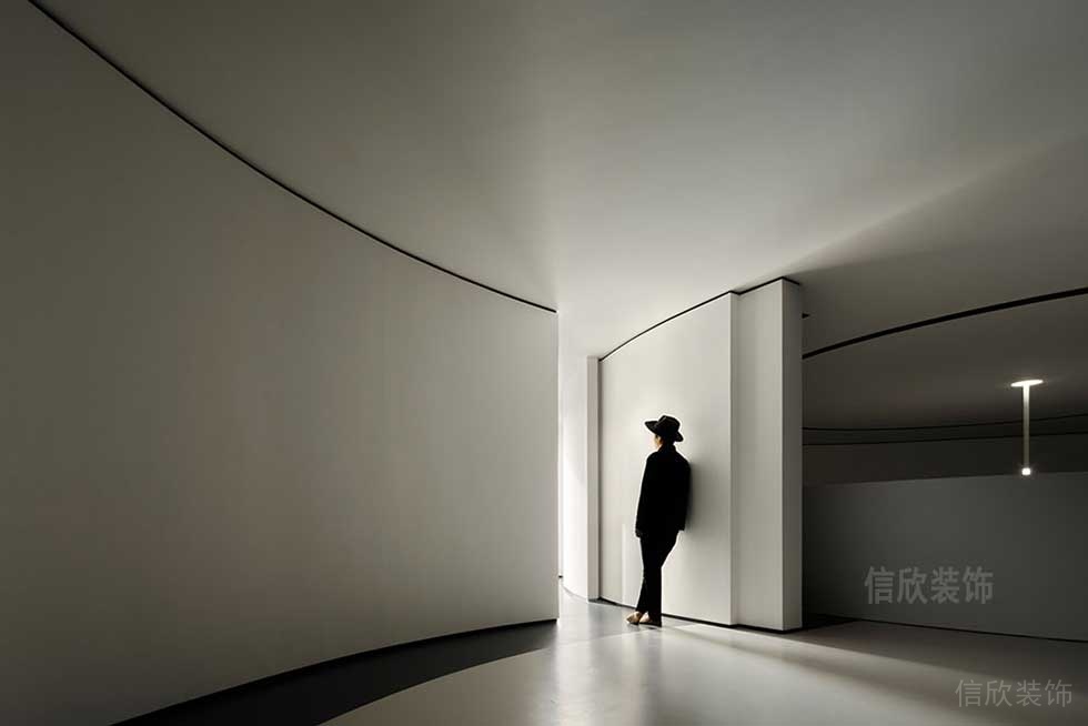 現(xiàn)代簡約風(fēng)格辦公室廊廳空間效果圖