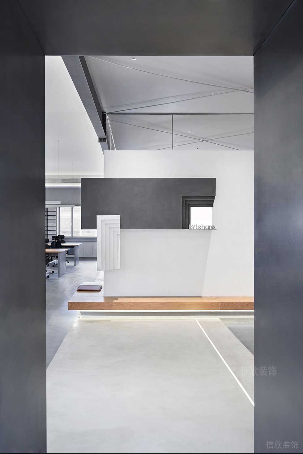 現(xiàn)代簡約風(fēng)格辦公室門廳藝術(shù)背景墻設(shè)計圖