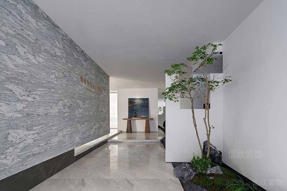 現(xiàn)代簡約風(fēng)格辦公室前廳空間設(shè)計圖