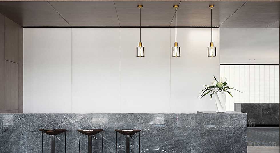 現(xiàn)代簡約風(fēng)格辦公室前臺設(shè)計圖