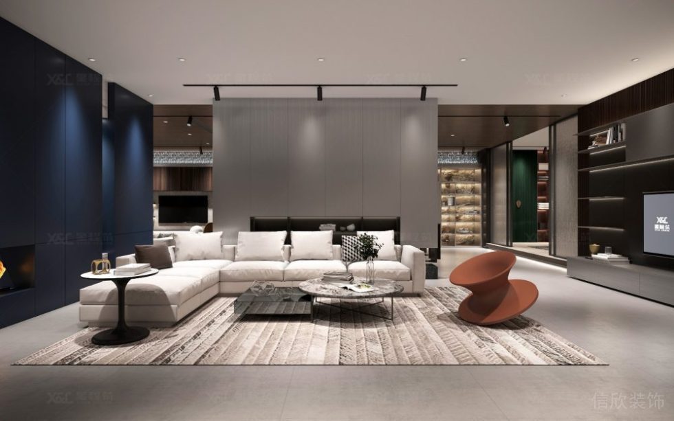 現(xiàn)代簡約風格辦公室休閑接待廳設計圖