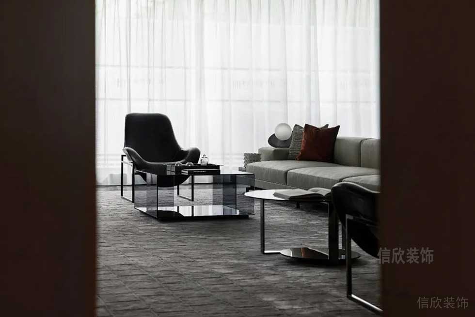 現(xiàn)代簡約風(fēng)格辦公室裝修工程貴賓接待室效果圖