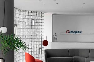 現(xiàn)代簡約風格企業(yè)辦公室接待區(qū)效果圖