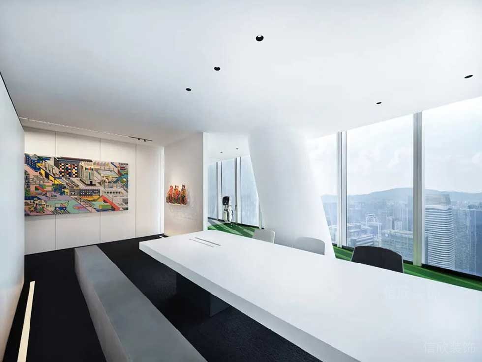 現(xiàn)代簡約風格企業(yè)辦公室休閑活動廳裝修圖