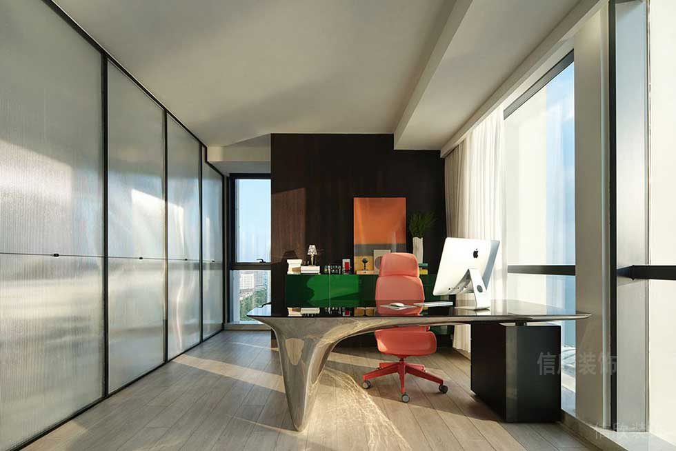 現代簡約風格企業公司經理辦公室裝修圖